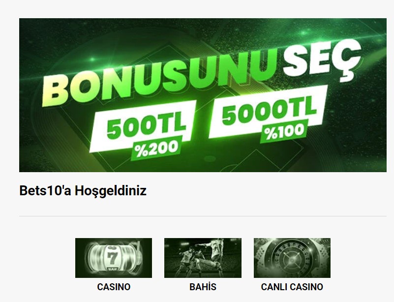 Bets10 Üye Ol